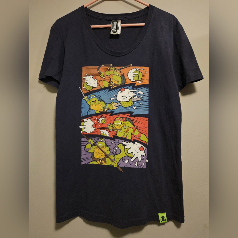 Johnny Cupcakes Nickleodeon TMNT Dark Navy Womens T-shirt